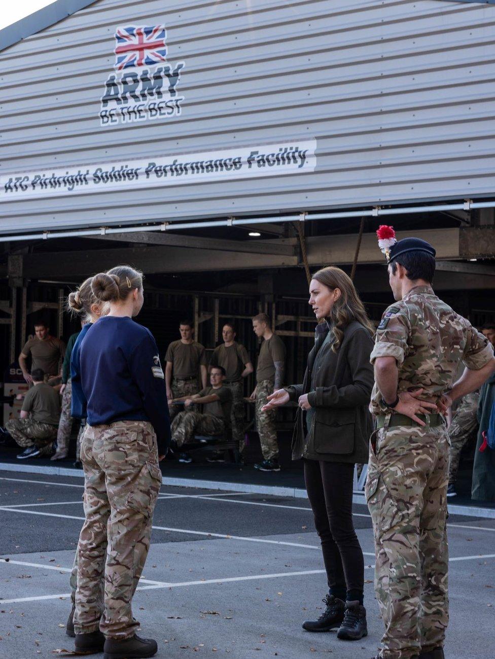 Duchess of Cambridge visiting Army personnel