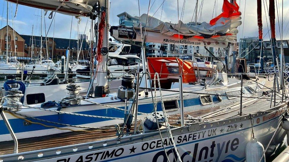 Ocean Globe Race yachts in Southampton