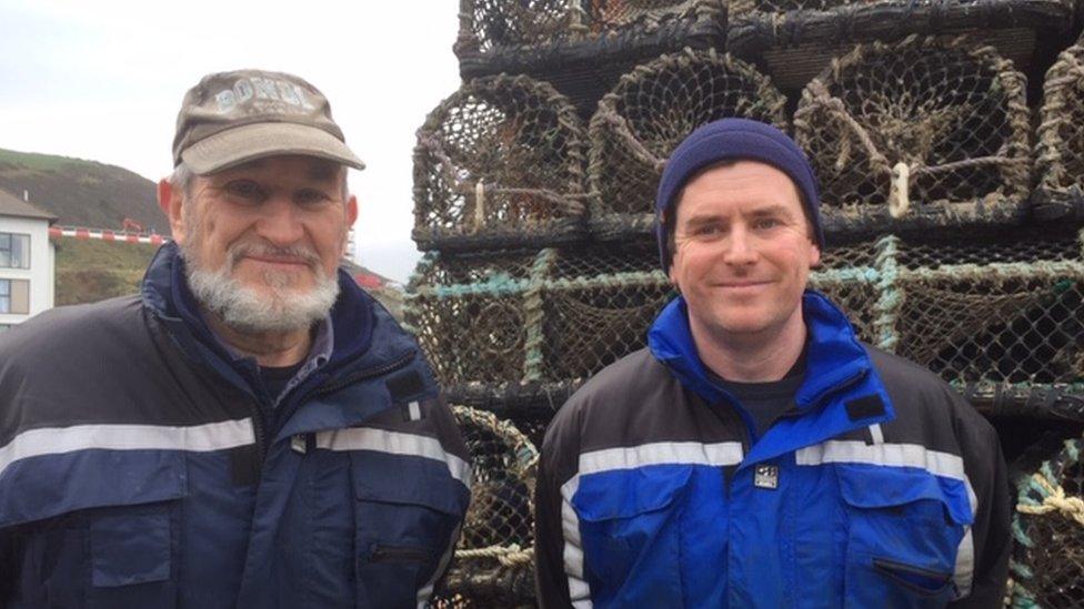 Robbie and John Gorman, scallop fishermen in Aberystwyth