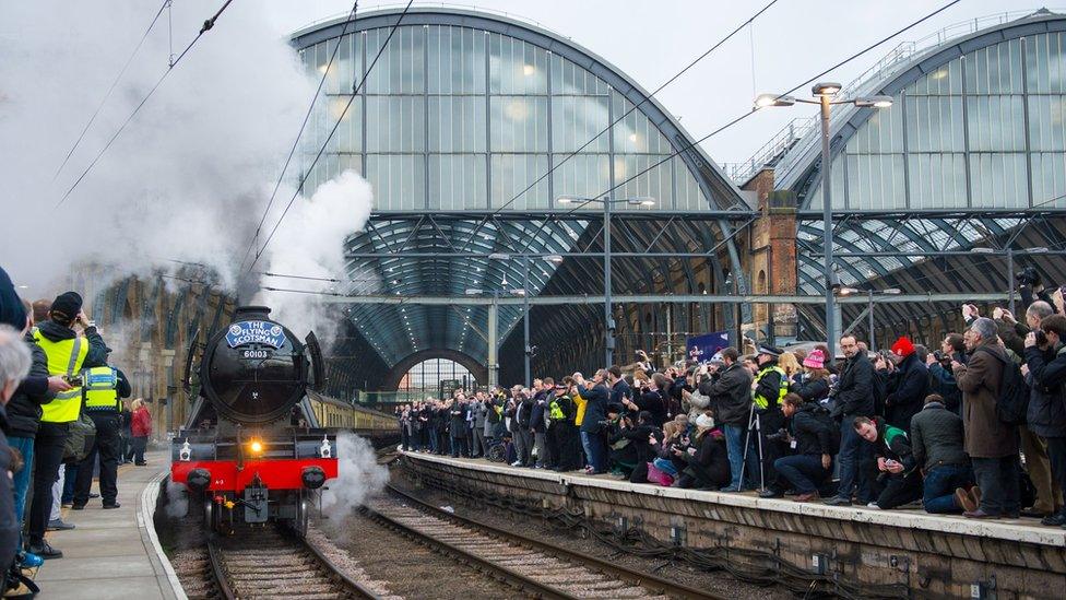 Flying Scotsman leaving King's Cross