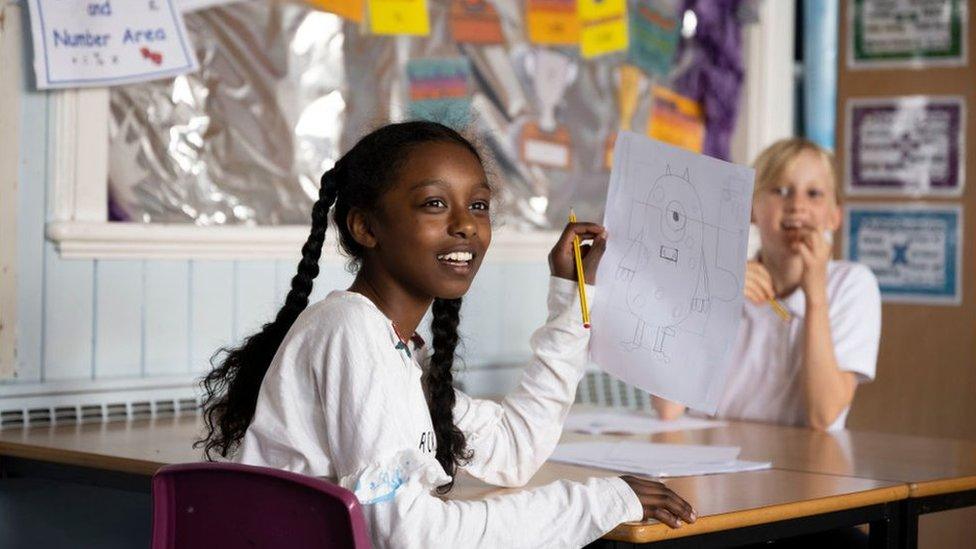 Girl in classroom