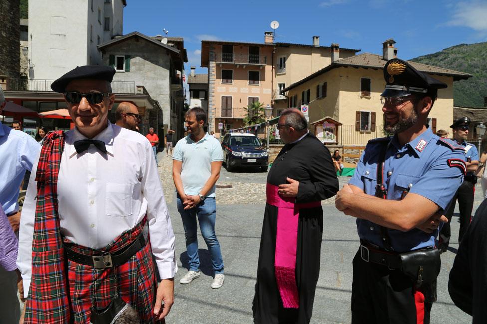 Man wearing tartan