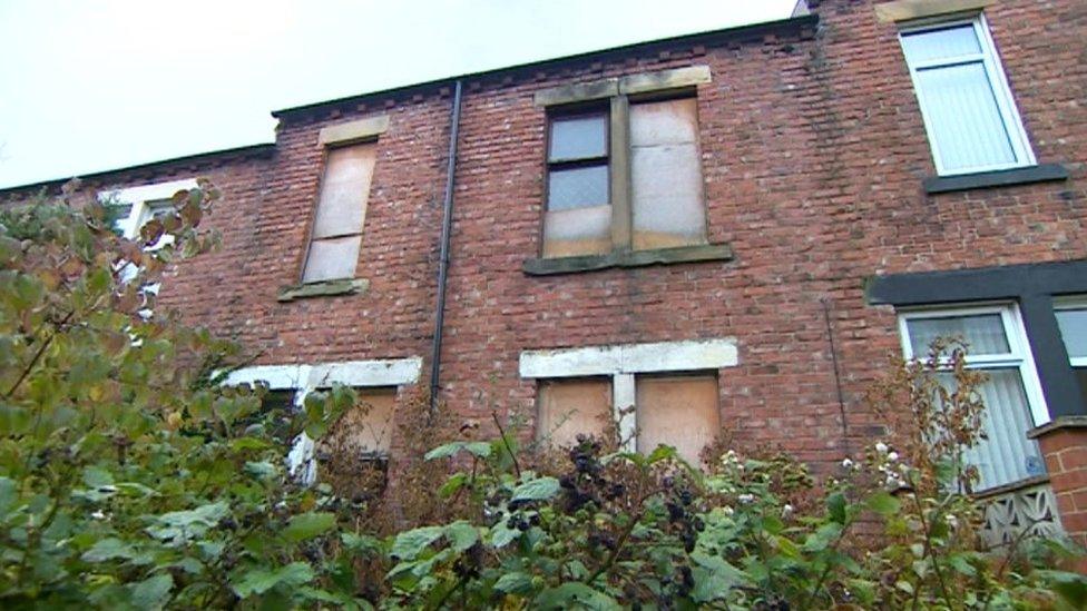 Empty flats in Lemington, Newcastle upon Tyne