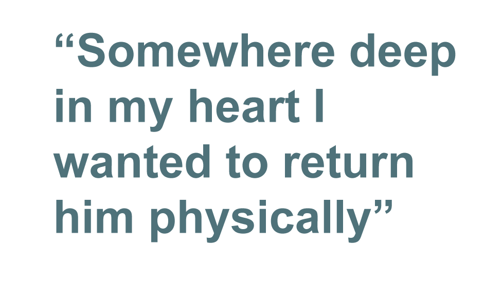 Quote: "Somewhere deep in my heart I wanted him to return physically"