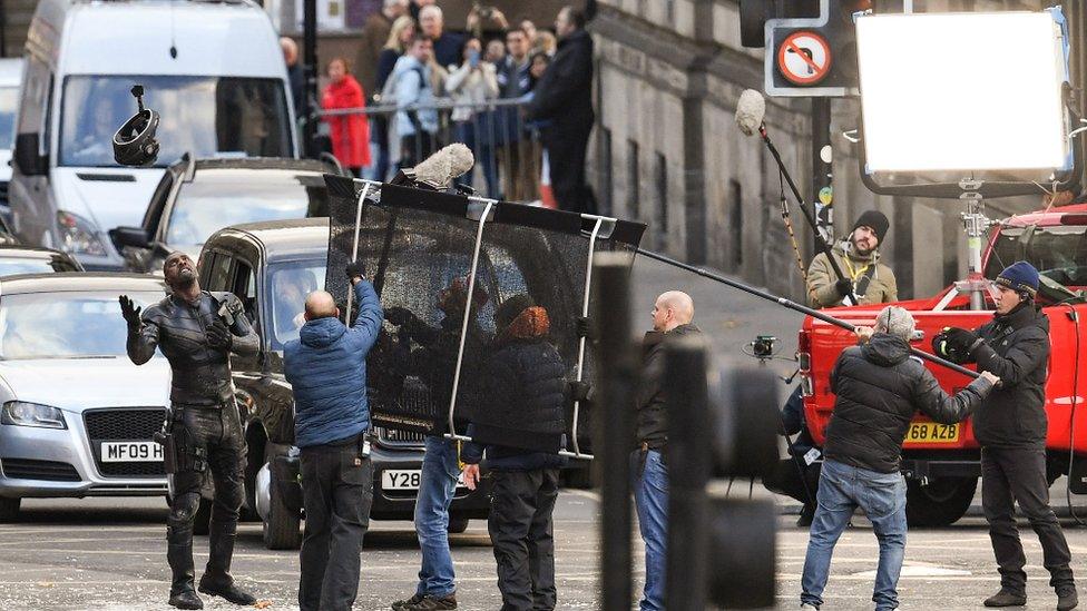 Filming in Glasgow city centre