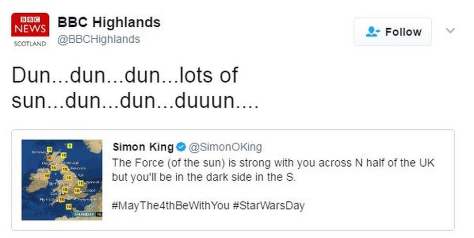 Star Wars Tweet