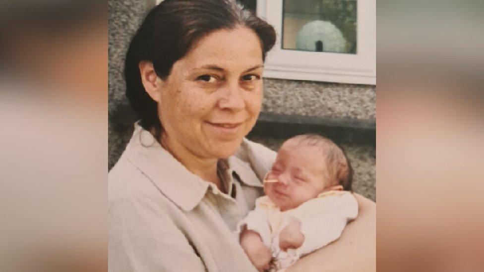 Sharon holding Sophie