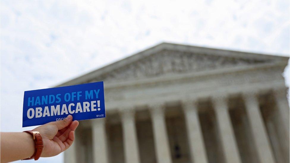 The US Supreme Court upheld a key portion of Mr Obama's healthcare law