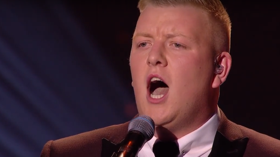 Gruffydd Wyn Roberts singing on Britain's Got Talent