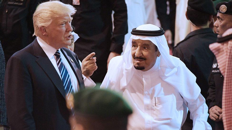 President Trump and Saudi Arabia's King Salman bin Abdulaziz al-Saud