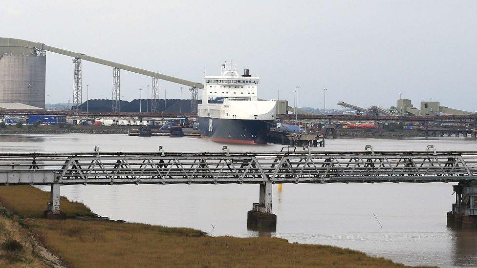 General view of Immingham port in Humber region