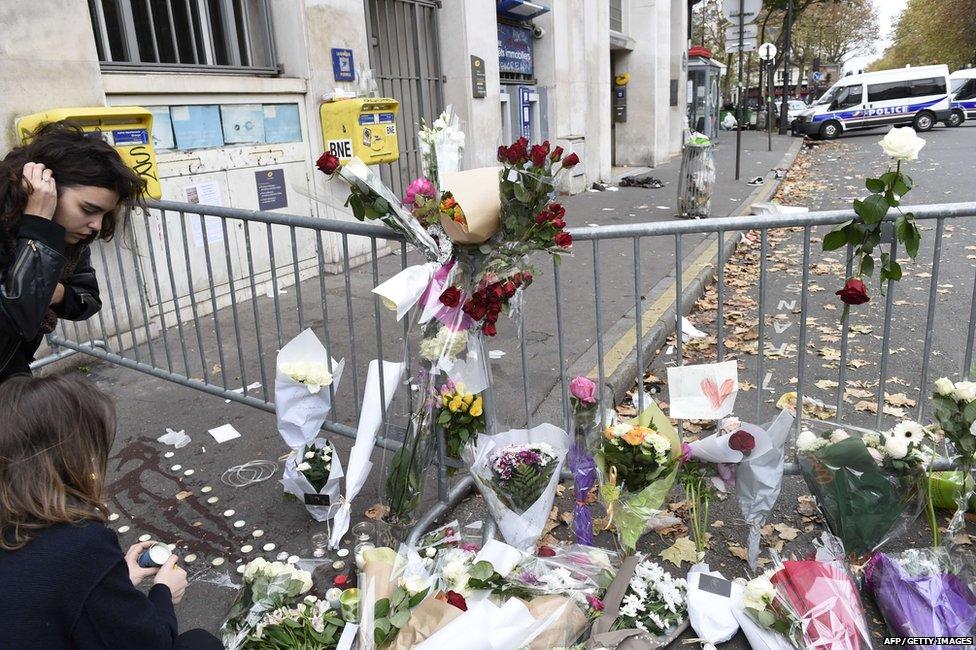 Outside the Bataclan Theatre