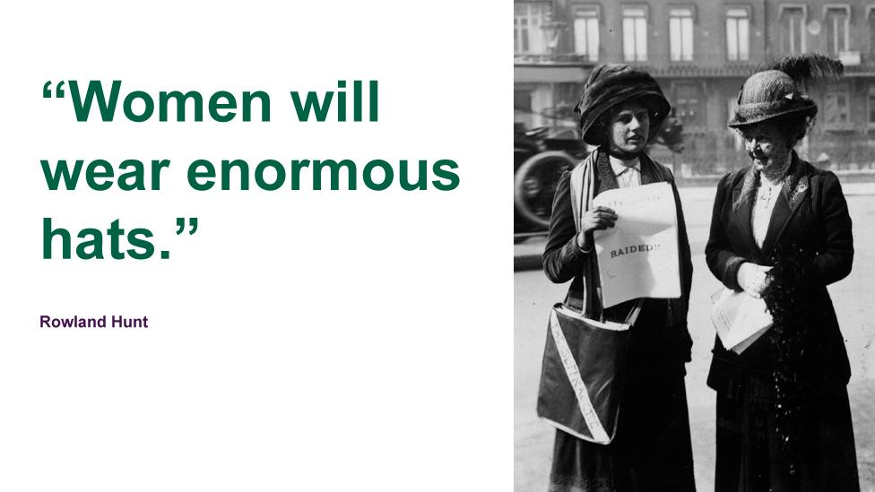 A suffragette selling a copy of 'The Suffragette' to another woman, 1910.