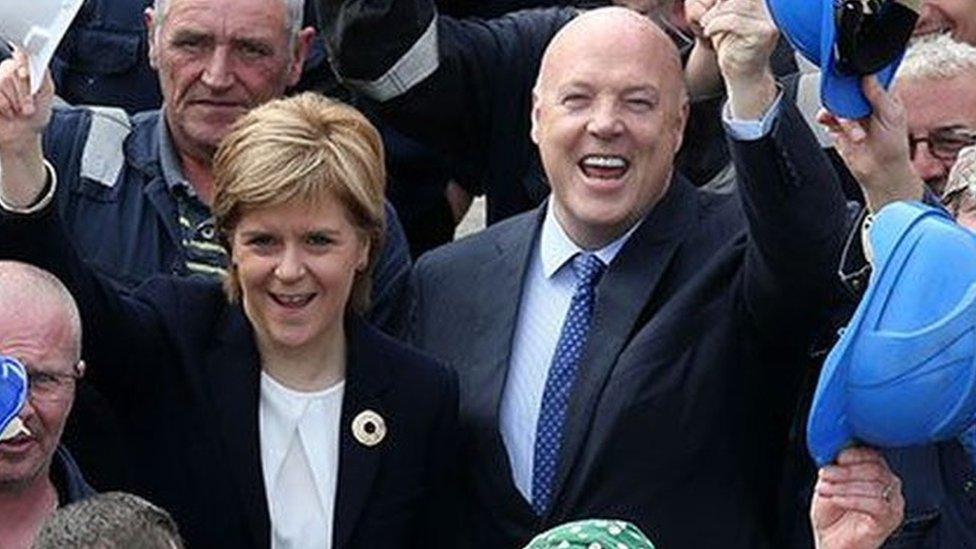 Nicola Sturgeon at ship yard