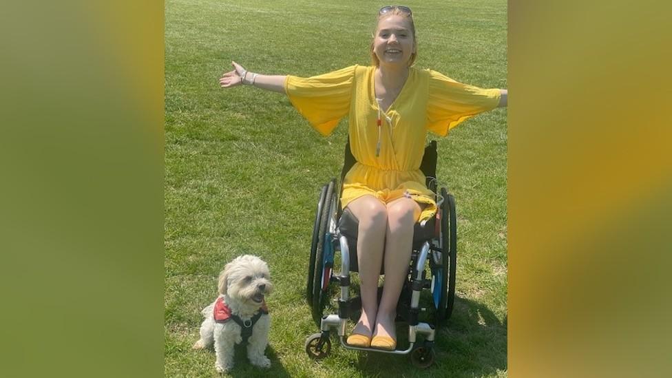 Ruth Spurr and assistance dog Willow