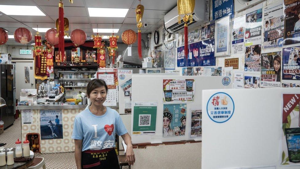 Kate Lee, a vocal supporter of Hong Kong police