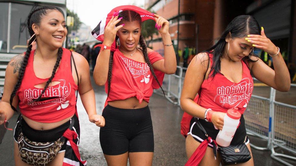 Revellers at the Notting Hill Carnival