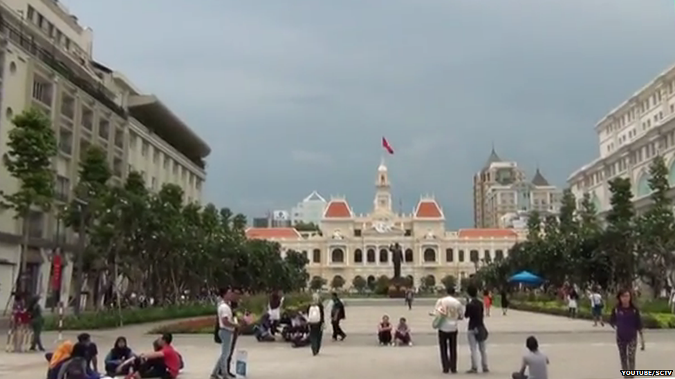 A view of the pedestrian street