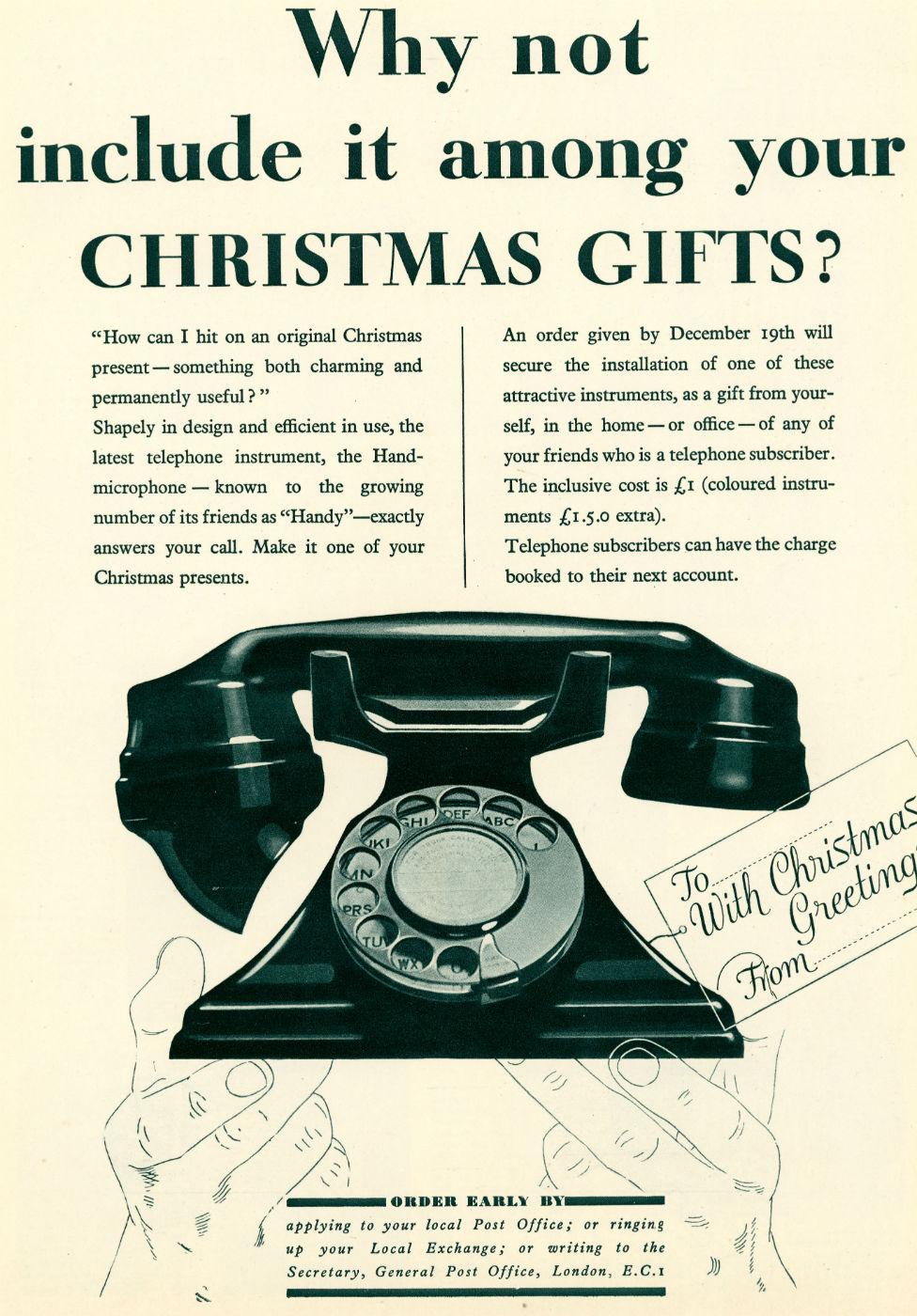 Advert for telephone