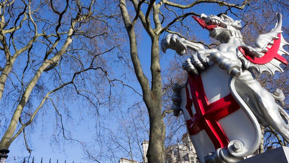 St George's dragon on Victoria Embankment, London