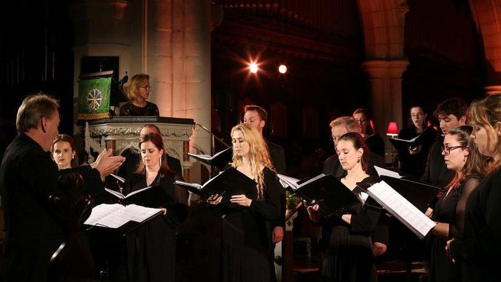 Vocal ensemble Tenebrae returned for a live performance in St. Columb's Cathedral in 2021