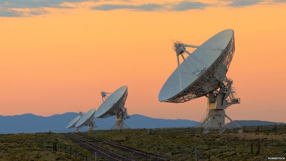 Radio telescopes in New Mexico