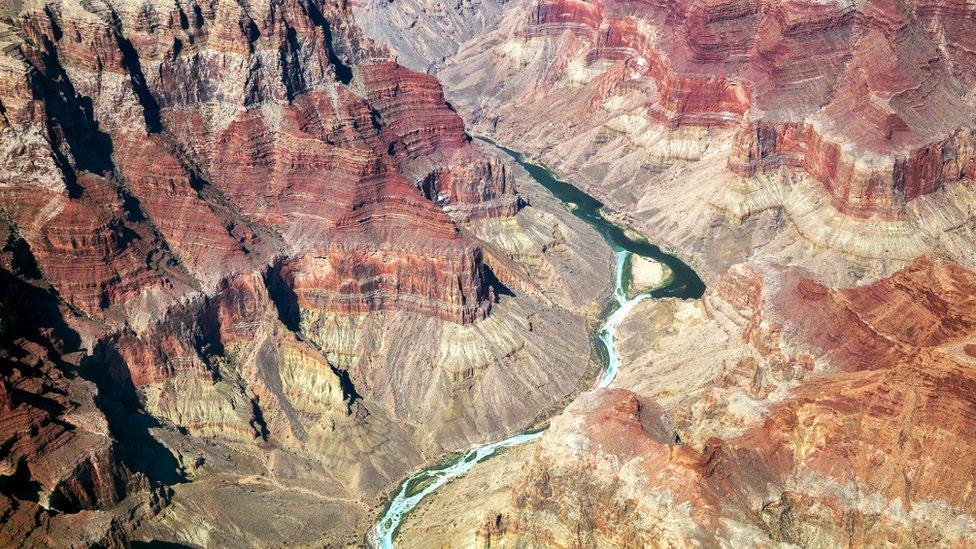 Colorado River flowing through the Grand Canyon.