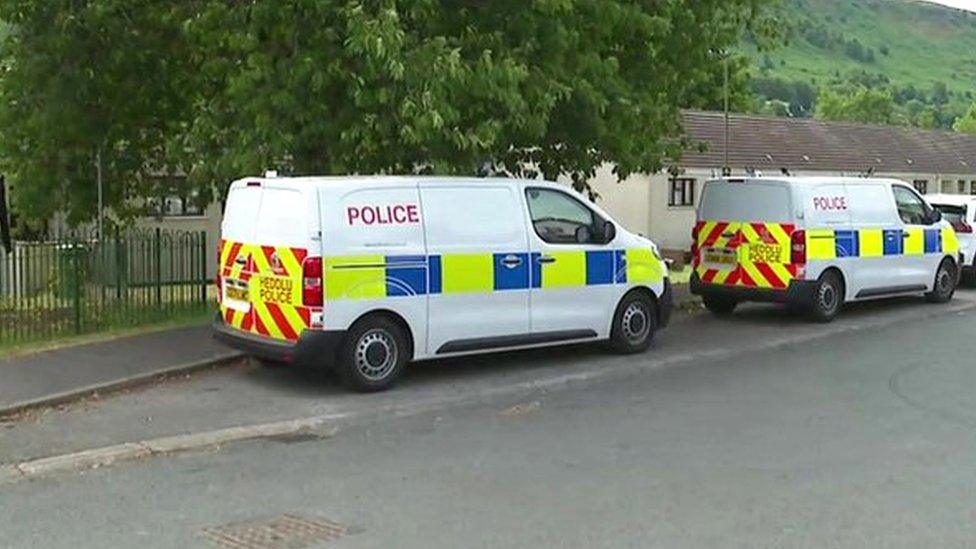 The scene of the murder in New Tredegar