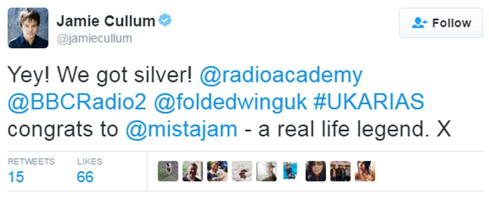 Jamie Cullum tweet