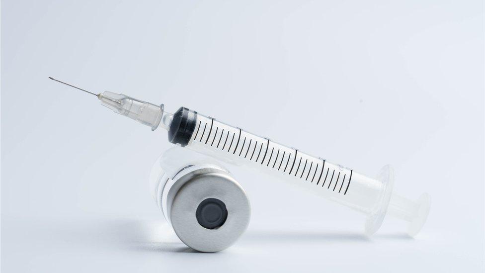 A clean needle and syringe