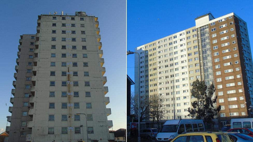 Flats in Loudon Square, Butetown and Channel View, Grangetown