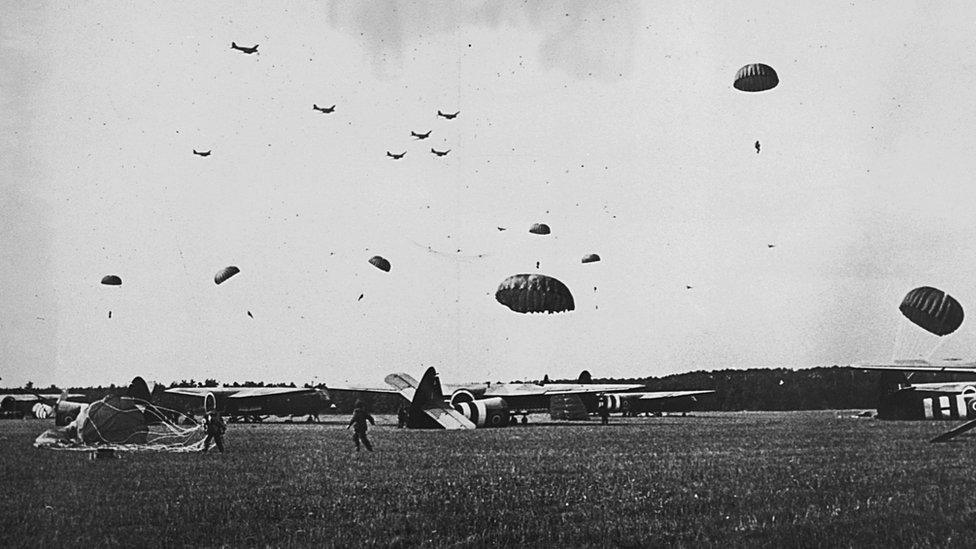 Paratroopers and Gliders in Operation Market Garden in September 1944