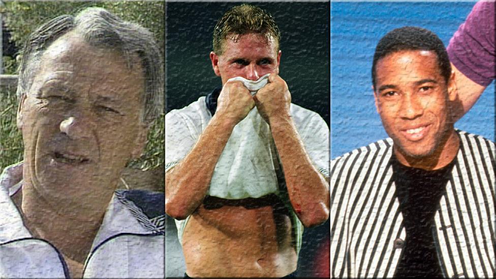 Bobby Robson, Paul Gascoigne and John Barnes