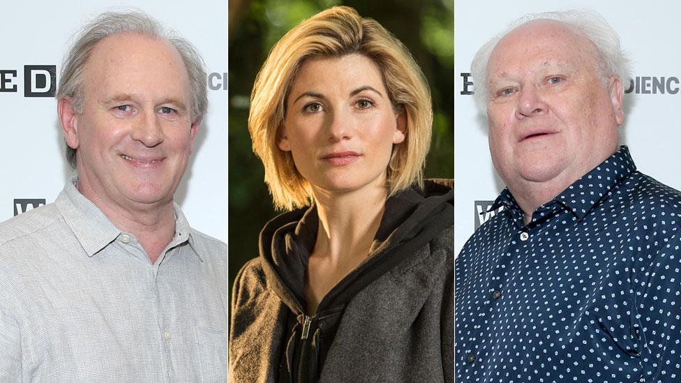 Peter Davison, Jodie Whittaker and Colin Baker