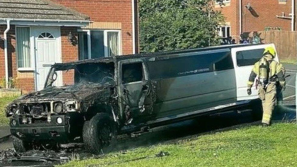 Burnt limo
