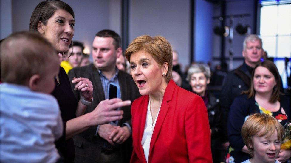 Scottish National Party leader Nicola Sturgeon campaigns in Dundee on 20 November