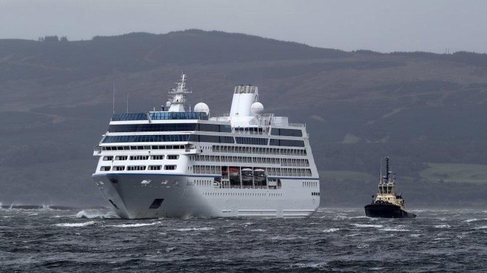 Tugs were sent to assist the cruise liner Nautica