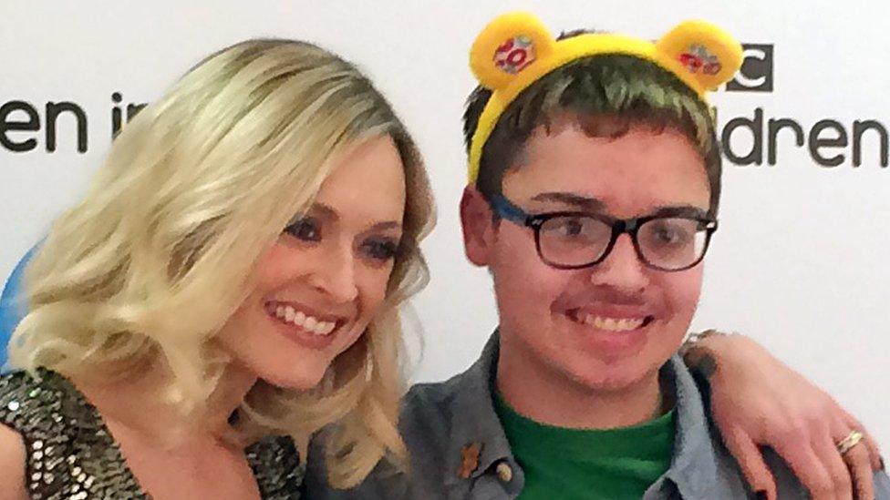 Tyler Murphy and Fearne Cotton at Children in Need in November 2014