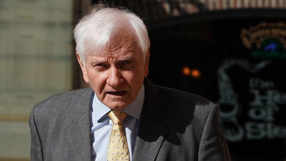 Harvey Proctor arriving at court