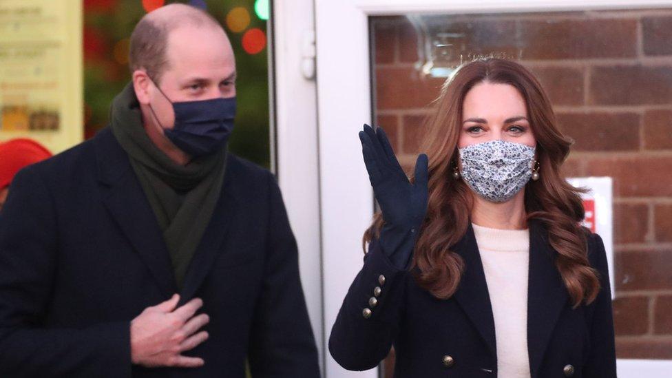 Prince William and Catherine, Duchess of Cambridge, leave Batley Community Centre in West Yorkshire