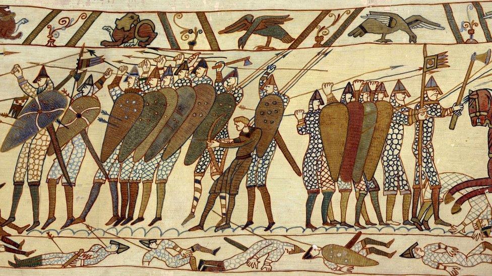 A section of the Bayeux Tapestry