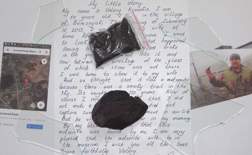 Letter and meteorite