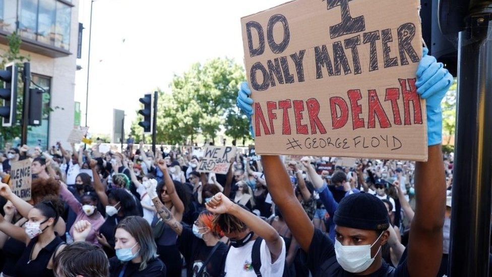 Black Lives Matter protest at the US Embassy