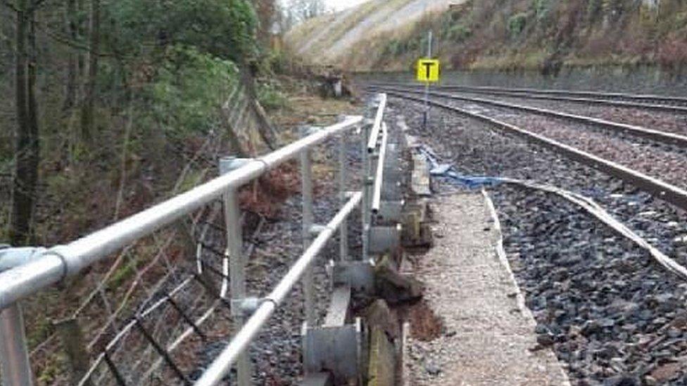 Landslip damage at Appleby