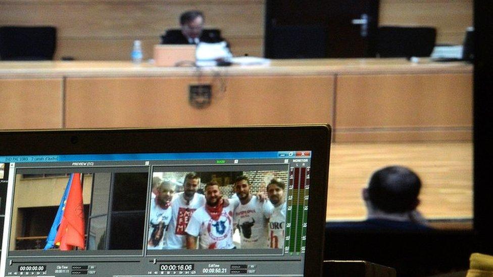 Magistrate delivers sentence as picture of five accused seen on screen