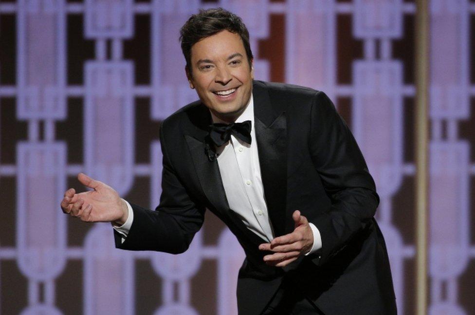 Jimmy Fallon at the 74th Annual Golden Globe Awards at the Beverly Hilton Hotel in California on Sunday, January 8, 2017. (Paul Drinkwater/NBC via AP)