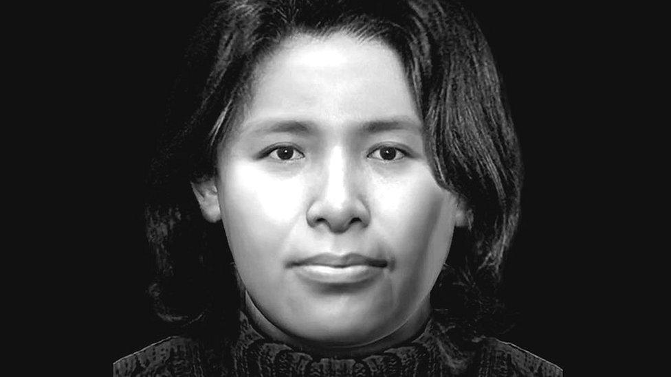 Reconstruction of the victim's face, 2023