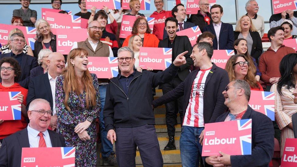 Kier Starmer with Labour supporters