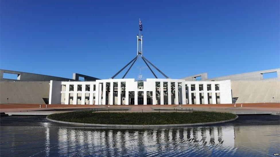 Parliament House in Canberra on September 7, 2010