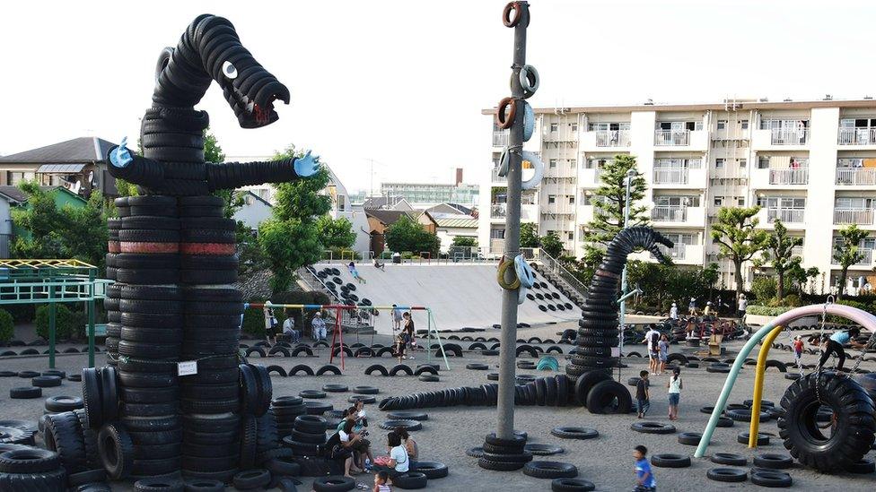 Tire Park playground in Tokyo.